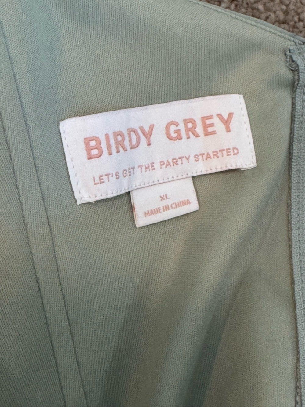 Birdy Grey Spence Convertible Chiffon Dress In Sage Green Sz XL Bridesmaid Prom - Picture 10 of 10